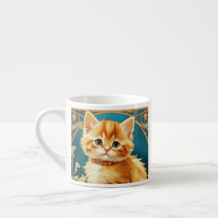 Alphonse Mucha Art Nouveau Cat Espressotasse