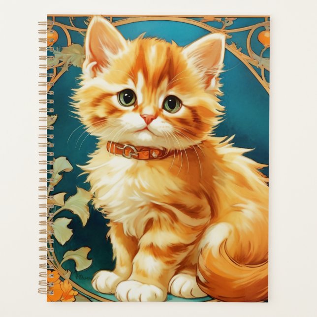 Alphonse Mucha Art Nouveau Cat Planer (Vorderseite)