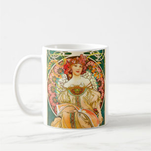 Alphonse Mucha Art Nouveau Daydream Kaffeetasse