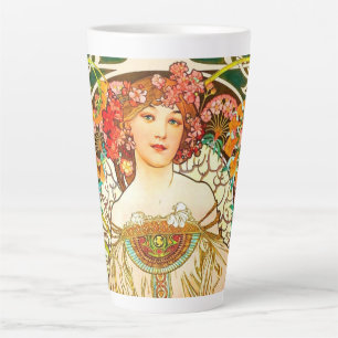 Alphonse Mucha Art Nouveau Daydream Milchtasse