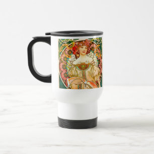 Alphonse Mucha Art Nouveau Daydream Reisebecher
