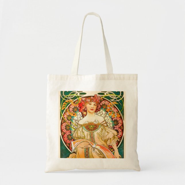 Alphonse Mucha Art Nouveau Daydream Tragetasche (Vorne)