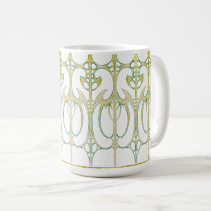 Alphonse Mucha Art nouveau dekorative abstrakte Ku Kaffeetasse