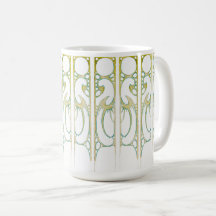 Alphonse Mucha Art Nouveau Dekorrahmen Streifen