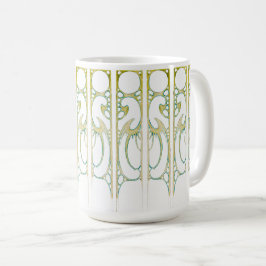 Alphonse Mucha Art Nouveau Dekorrahmen Streifen Kaffeetasse