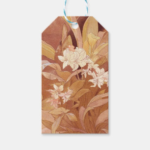 Alphonse Mucha Art Nouveau Florales Detail Geschenkanhänger