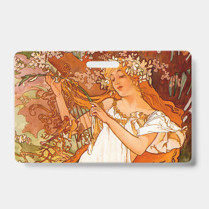 Alphonse Mucha Art Nouveau Frühling Ausweis