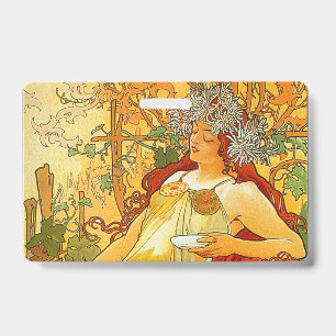 Alphonse Mucha Art Nouveau Herbst Ausweis