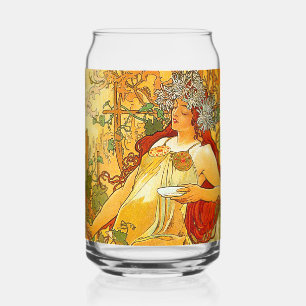 Alphonse Mucha Art Nouveau Herbst Dosenglas