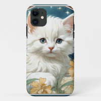 Alphonse Mucha Art Nouveau Kitten