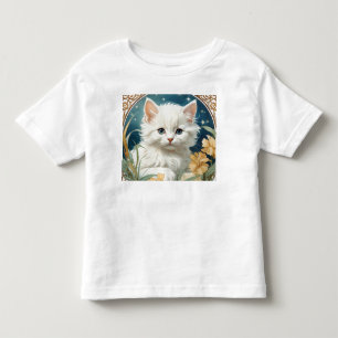 Alphonse Mucha Art Nouveau Kitten Kleinkind T-shirt