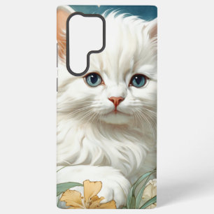 Alphonse Mucha Art Nouveau Kitten Samsung Galaxy Hülle