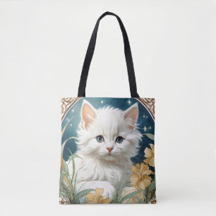 Alphonse Mucha Art Nouveau Kitten Tasche