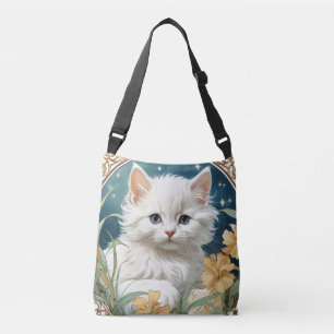 Alphonse Mucha Art Nouveau Kitten Tragetaschen Mit Langen Trägern
