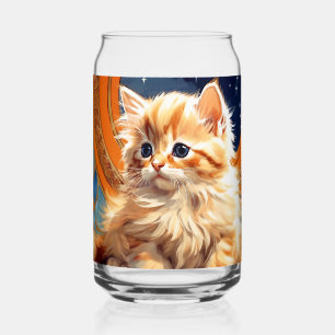 Alphonse Mucha Art Nouveau Orange Cat Dosenglas