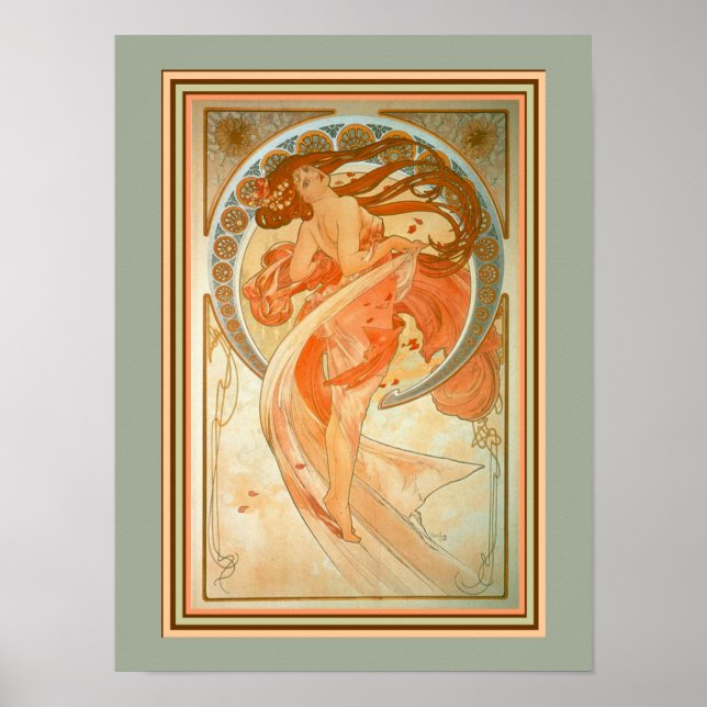 Alphonse Mucha Art Nouveau Poster 12 x 16 (Vorne)