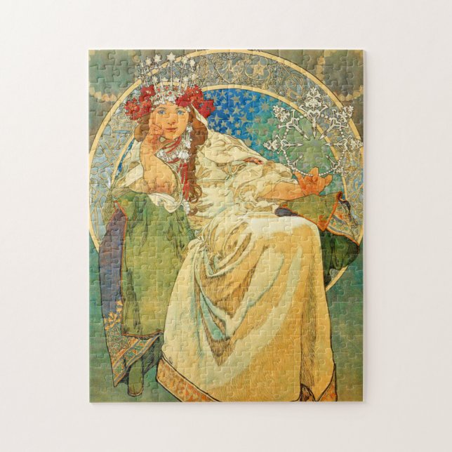 Alphonse Mucha Art Nouveau Princess Hyacinth (Vertikal)