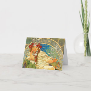 Alphonse Mucha Art Nouveau Princess Hyacinth Einladung