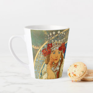 Alphonse Mucha Art Nouveau Princess Hyacinth Milchtasse