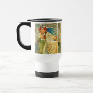 Alphonse Mucha Art Nouveau Prinzessin Hyazinthen Reisebecher