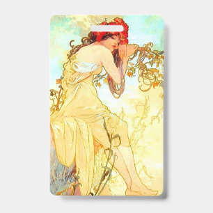 Alphonse Mucha Art Nouveau Sommer Ausweis
