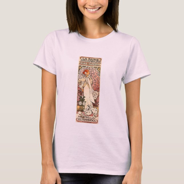 Alphonse Mucha Art Nouveau T-Shirt (Vorderseite)