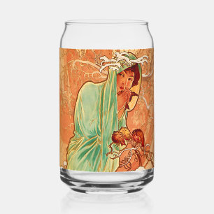 Alphonse Mucha Art Nouveau Winter Dosenglas