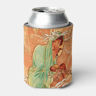 Alphonse Mucha Art Nouveau Winter Dosenkühler
