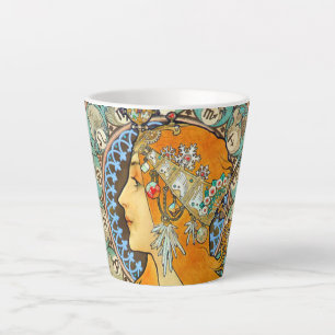 Alphonse Mucha Art Nouveau Zodiac Milchtasse
