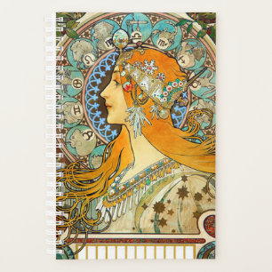 Alphonse Mucha Art Nouveau Zodiac Planer