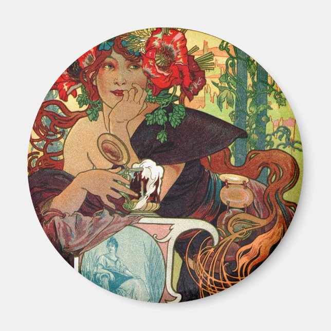 Alphonse Mucha Bieres De La Meuse Magnet (Vorne)