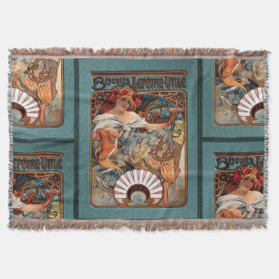 Alphonse Mucha Biscuits Lefevre-Utile gesprenkelt Decke