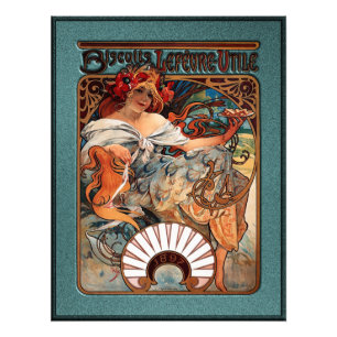 Alphonse Mucha Biscuits Lefevre-Utile gesprenkelt Fotodruck