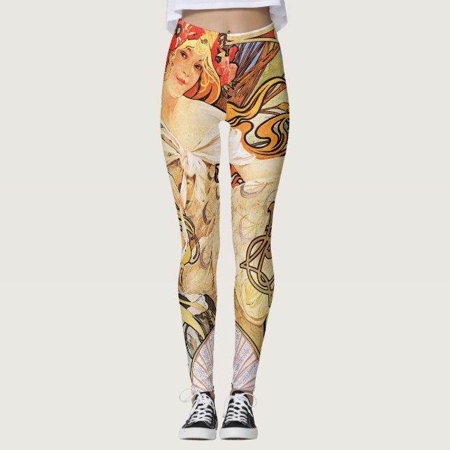 Alphonse Mucha Biscuits Lefevre-Utile Leggings (Vorderseite)