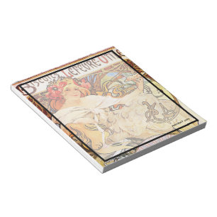 Alphonse Mucha Biscuits Lefevre-Utile Notizblock