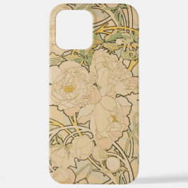 Alphonse Mucha Blumenmuster Art Nouveau iPhone 14 Pro Hülle