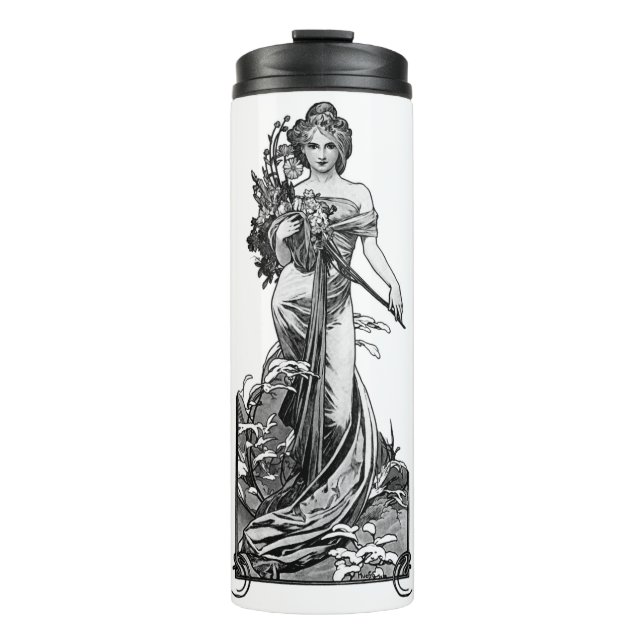 Alphonse Mucha Broken Blossoms Thermosbecher (Vorderseite)