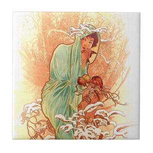 Alphonse Mucha Carreaux Art Nouveau
