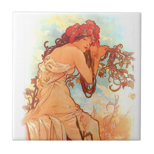 Alphonse Mucha Carreaux Art Nouveau