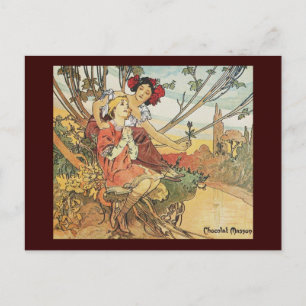 Alphonse Mucha Chocolat Masson Postkarte