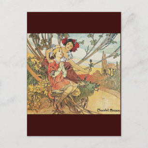 Alphonse Mucha Chocolat Masson Postkarte