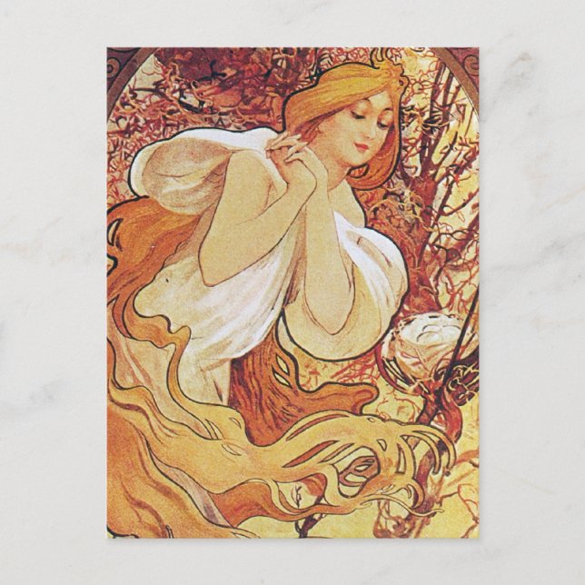 Alphonse Mucha Chocolat Postkarte (Vorderseite)