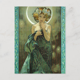 Alphonse Mucha Clair De Lune Postcard Postkarte