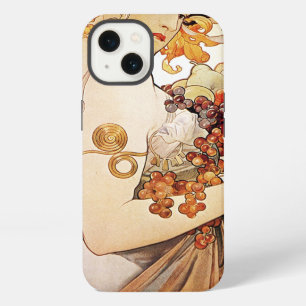 Alphonse Mucha Dame mit Früchten iPhone Hülle