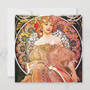 Alphonse Mucha Daydream Floral Vintage Art Nouveau