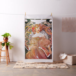 Alphonse Mucha Daydream Floral Vintage Art Nouveau Stoff