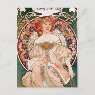 Alphonse Mucha: Daydream (Rêverie) Postkarte