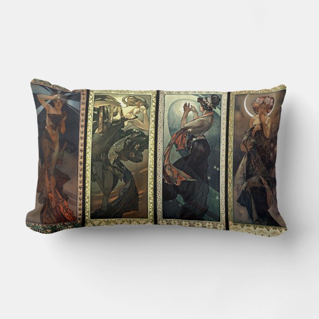 Alphonse Mucha der Mond und die Stern-Kissen Lendenkissen (Vorderseite)