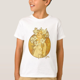 Alphonse Mucha - die Blumen T-Shirt