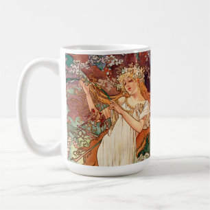Alphonse Mucha, Die Jahreszeiten (1896) Frühling Kaffeetasse